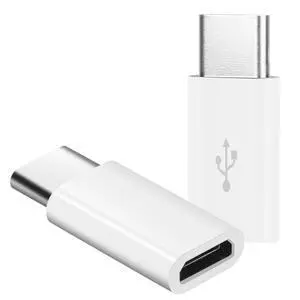 Fresh Fab Finds 2Pcs Micro USB to Type C Adapter Connector Converter - White - One size Fresh Fab Finds 2Pcs Micro USB to Type C Adapter Connector Converter - White - One size