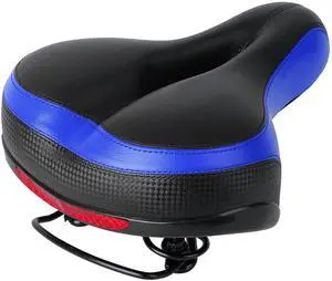 Fresh Fab Finds Water-Resistant Bicycle Seat Dual Springs Reflective Strip - Blue - One size
