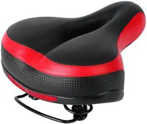 Fresh Fab Finds Water-Resistant Bicycle Seat Dual Springs Reflective Strip - Red - One size Fresh Fab Finds Water-Resistant Bicycle Seat Dual Springs Reflective Strip - Red - One size