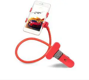 Fresh Fab Finds Lazy 360° Gooseneck Phone Holder Clip - Red - One size Fresh Fab Finds Lazy 360° Gooseneck Phone Holder Clip - Red - One size