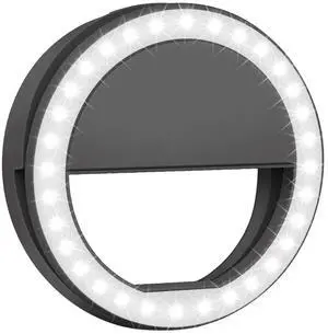Fresh Fab Finds Clip-On Selfie Ring Light, 36 LEDs - Black - One size Fresh Fab Finds Clip-On Selfie Ring Light, 36 LEDs - Black - One size