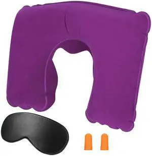 Fresh Fab Finds Inflatable U Shape Travel Pillow - Purple - One size Fresh Fab Finds Inflatable U Shape Travel Pillow - Purple - One size