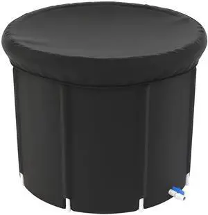 Fresh Fab Finds 97Gal Large Ice Bath Tub Cold Plunge 660LBS Load - Black - One size