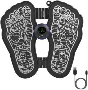 Fresh Fab Finds USB Rechargeable Foot Massager 6 Modes - Black - One size