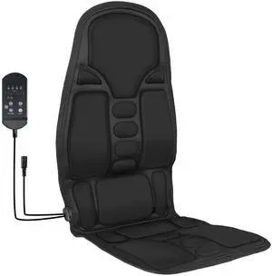 Fresh Fab Finds Electric Back Massager Cushion Heat Vibration - Black - One size