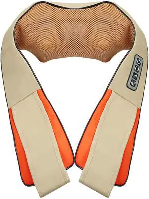 Fresh Fab Finds Neck Shoulder Massager w/ Heat 3D Kneading - Beige - One size