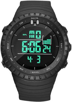 Fresh Fab Finds Digital Sports Watch Water-Resistant LED Backlight - Black - One size Fresh Fab Finds Digital Sports Watch Water-Resistant LED Backlight - Black - One size