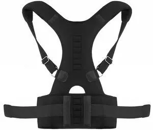 Fresh Fab Finds Magnetic Posture Corrector Back Belt - Black - One size