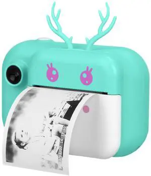 Fresh Fab Finds Kids Instant Print Camera 2.4in Digital Selfie Camera, 1080P HD Video Recorder with Dual Lens, 3 Rolls of Print Papers & Cute Stickers - Blue - One size Fresh Fab Finds Kids Instant Print Camera 2.4in Digital Selfie Camera, 1080P HD Video Recorder with Dual Lens, 3 Rolls of Print Papers & Cute Stickers - Blue - One size