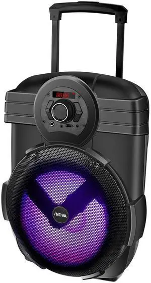 Fresh Fab Finds Portable Wireless Party Speaker with Disco Light - Black One size Fresh Fab Finds Portable Wireless Party Speaker with Disco Light - Black One size