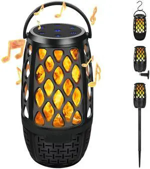 Fresh Fab Finds 4 In 1 Wireless 5.3 Outdoor Speaker IPX5 Waterproof Patio Speaker LED Flame Speaker with 3 Flame Light Modes Hook Stake Wall Mount Holder Sync Up to 1 - Black One size Fresh Fab Finds 4 In 1 Wireless 5.3 Outdoor Speaker IPX5 Waterproof Patio Speaker LED Flame Speaker with 3 Flame Light Modes Hook Stake Wall Mount Holder Sync Up to 1 - Black One size