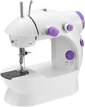 Fresh Fab Finds Electric Sewing Machine w/ 2 Speeds, Overlock Foot, Pedal & LED Light - White - One size