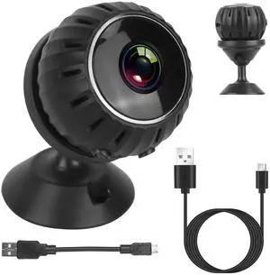 Fresh Fab Finds Mini Wireless 1080P HD WiFi Camera w/ IR Night Vision for Home, Office, Pet - Black - One size Fresh Fab Finds Mini Wireless 1080P HD WiFi Camera w/ IR Night Vision for Home, Office, Pet - Black - One size