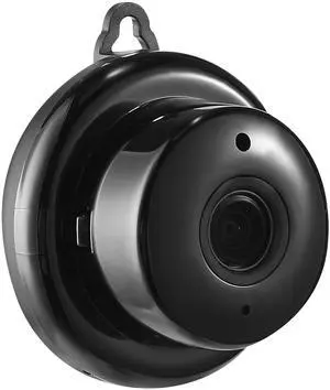 Fresh Fab Finds 720P Smart Home WiFi Camera w/ Motion Detection, 2-Way Talk, Night Vision, Loop Record - Black - One size