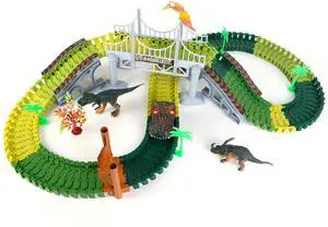 Fresh Fab Finds 175Pcs Dinosaur Race Track Set w/ 3 Dinos & Car DIY Educational Toy for Boys & Girls - Multi - One size Fresh Fab Finds 175Pcs Dinosaur Race Track Set w/ 3 Dinos & Car DIY Educational Toy for Boys & Girls - Multi - One size