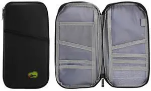 Fresh Fab Finds Travel Passport Wallet w/ 12 Slots for Cards, Tickets, ID & Phone Zipper Case - Black - One size Fresh Fab Finds Travel Passport Wallet w/ 12 Slots for Cards, Tickets, ID & Phone Zipper Case - Black - One size