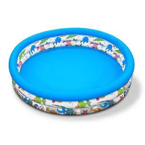 Fresh Fab Finds 48x10in Inflatable Blow-Up Pool for 2 Kids w/ Drain Plug - Multi - One Size