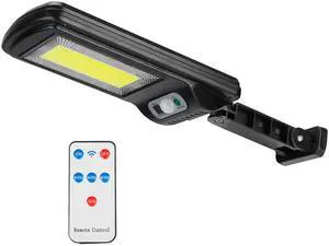Fresh Fab Finds 100LED Solar Wall Light w/ Remote & Motion Sensor IP65 3 Modes - Black - One size