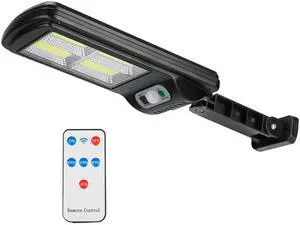 Fresh Fab Finds 120LED Solar Wall Light w/ Remote & Motion Sensor IP65 3 Modes - Black - One size