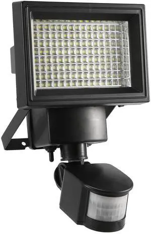 Fresh Fab Finds 120LED Solar Wall Light w/ Motion Sensor, Cable & IP65 Waterproof - Black - One size