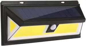 Fresh Fab Finds 180LED Solar Motion Sensor Light 270° Wide Lighting IP65 - Black - One size