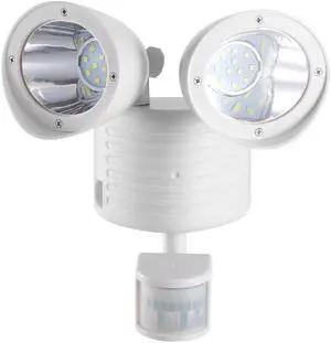 Fresh Fab Finds 22LED Solar Wall Light w/ Dual Rotatable Heads IP44 Waterproof - White - One size Fresh Fab Finds 22LED Solar Wall Light w/ Dual Rotatable Heads IP44 Waterproof - White - One size