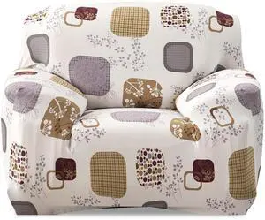 Fresh Fab Finds Printed Stretch Sofa Cover Furniture Protector Slipcover - Multi - 1-Seat