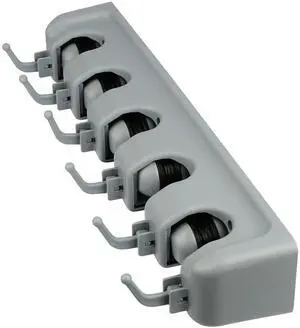 Fresh Fab Finds Wall Mount Mop Broom Holder 5-Position Organizer Rack - Gray - One size