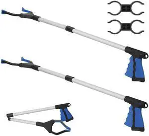 Fresh Fab Finds 2Pk 31.5 Folding Grabber Tools Reaching Aids for Trash Pickup - Blue - 2 pcs Fresh Fab Finds 2Pk 31.5 Folding Grabber Tools Reaching Aids for Trash Pickup - Blue - 2 pcs