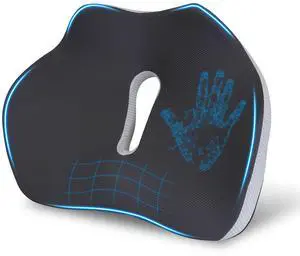 Fresh Fab Finds Memory Foam Seat Cushion Pain Relief w/ Washable Cover - Gray - One size
