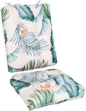 Fresh Fab Finds 2Pc Rocking Chair Cushion Set w/ Ties, Soft & Supportive - Beige - One size