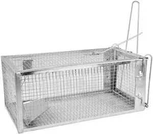 Fresh Fab Finds Humane Rat Trap Cage Galvanized Iron with U Rod Bait Catch - Gray - One size