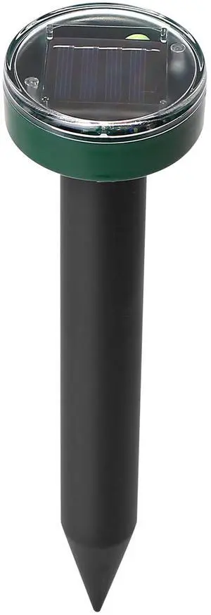 Fresh Fab Finds Solar Mole Repeller Sonic Stake Waterproof Outdoor Rodent Deterrent - Black - One size Fresh Fab Finds Solar Mole Repeller Sonic Stake Waterproof Outdoor Rodent Deterrent - Black - One size