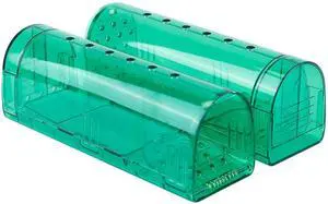 Fresh Fab Finds 2Pcs Humane Mouse Trap Cage Reusable Finger Safe Catch & Release - Green - One size