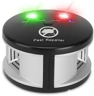 Fresh Fab Finds 360° Ultrasonic Pest Repeller Plug-in Rodent Control w/ Pressure Waves - Black - One size