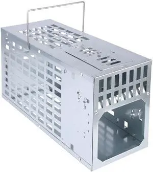 Fresh Fab Finds Humane Mouse Trap Cage Reusable Indoor Outdoor Safe Catch - Gray - 1 Door Fresh Fab Finds Humane Mouse Trap Cage Reusable Indoor Outdoor Safe Catch - Gray - 1 Door