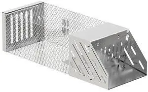 Fresh Fab Finds Automatic Rat Trap Single Door Humane Mouse Cage Indoor Outdoor - Gray - 39 x 14 x 11cm