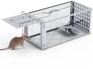 Fresh Fab Finds Single Door Humane Rodent Trap for Mice Voles Hamsters Indoor Outdoor - Gray - One size