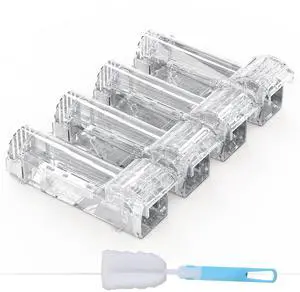 Fresh Fab Finds 4Pcs Humane Live Mouse Trap Reusable Kid Pet Safe Easy Setup - Clear - One size