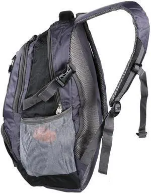 Fresh Fab Finds Unisex School Backpack w/ Water Bottle Pouches & Straps - Black - One size