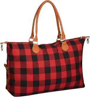 Fresh Fab Finds Women's Travel Duffle/Diaper Bag Weekend Tote Luggage - Red - One size