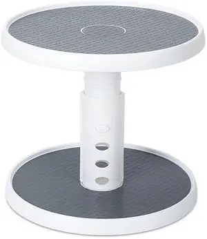 Fresh Fab Finds 10" 2-Tier Lazy Susan Turntable Spice Rack - White - One size Fresh Fab Finds 10" 2-Tier Lazy Susan Turntable Spice Rack - White - One size
