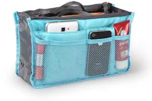 Fresh Fab Finds Womens Travel Insert Makeup Toiletry Bag w/ Strap - Blue - One size