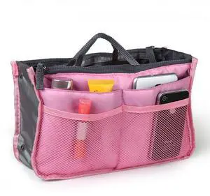 Fresh Fab Finds Womens Travel Insert Makeup Toiletry Bag w/ Strap - Pink - One size