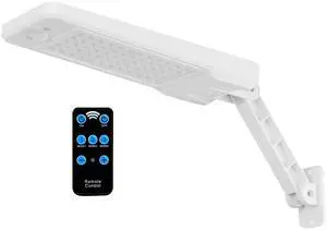 Fresh Fab Finds 60LED Solar Wall Light PIR Motion Sensor Waterproof with Remote - White - One size