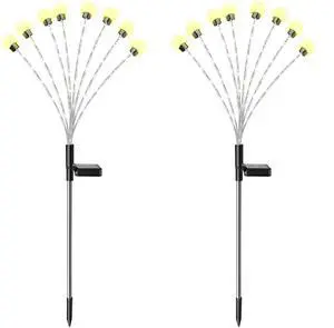 Fresh Fab Finds 2Pcs Solar Firefly Stake Lights IP65 Waterproof Decorative Lamps - Warm White - One size