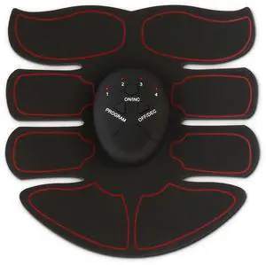 Fresh Fab Finds 6-Mode ABS Stimulator Toning Belt for Abdominal Muscle Training - Black - One size