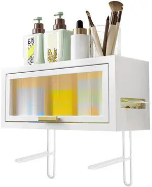 Fresh Fab Finds Over-the-Toilet Storage Cabinet w/ Magnetic Door Side Opening - White - One size Fresh Fab Finds Over-the-Toilet Storage Cabinet w/ Magnetic Door Side Opening - White - One size