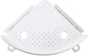 Fresh Fab Finds Bathroom Corner Rack Triangular Shower Wall Mount Shelf No Drill - White - One size Fresh Fab Finds Bathroom Corner Rack Triangular Shower Wall Mount Shelf No Drill - White - One size