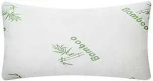 Fresh Fab Finds Bamboo Memory Foam Shredded Pillow Hypoallergenic with Washable Cover - White - One size